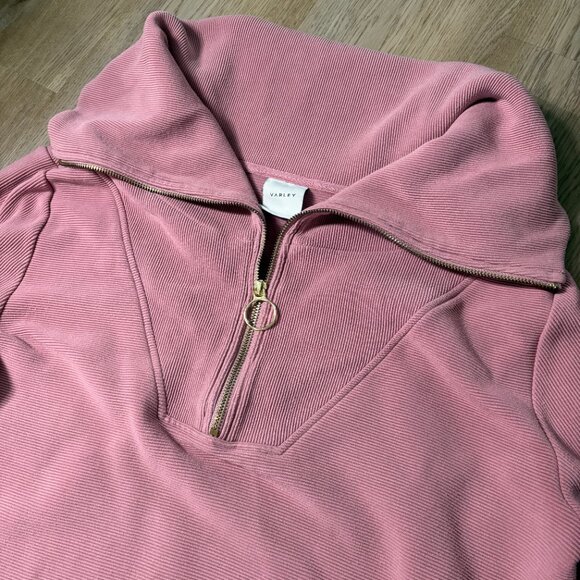 Varley Vine Half-Zip Pullover size L large pink rose gold zip sweatshirt - Picture 6 of 10